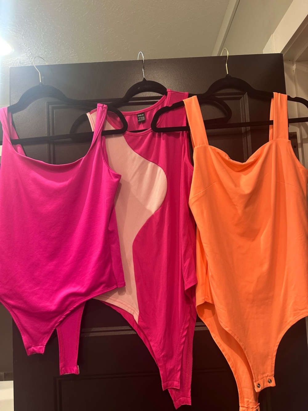 Women’s Pink and Orange Bodysuit Set